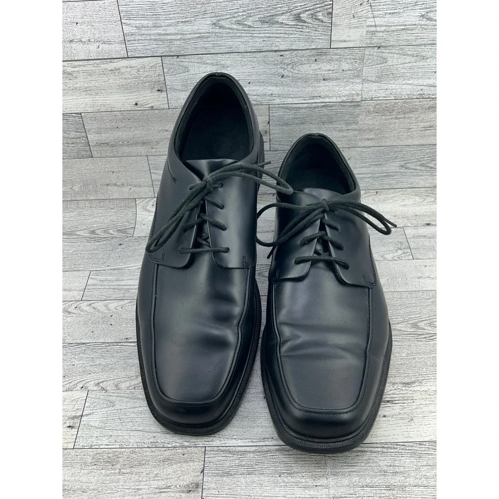Rockport Men Hydro-Shield Waterproof Black‎ Leather Bicycle Toe Oxfords Size 12M